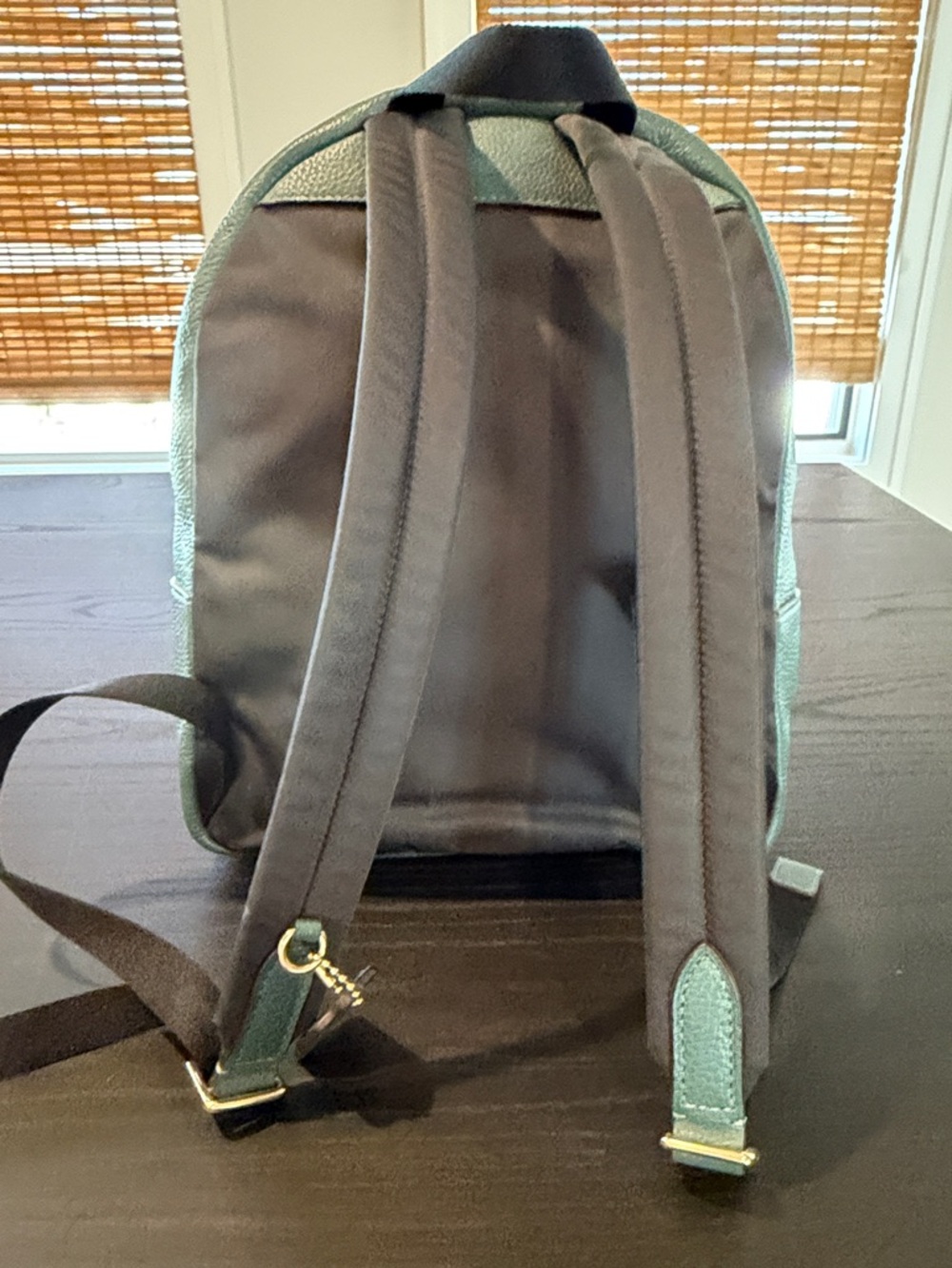 Coach Green Pebbled Leather Mini Backpack with Gold Hardware - Picture 4 of 12